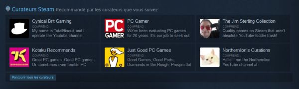 Curateurs Steam